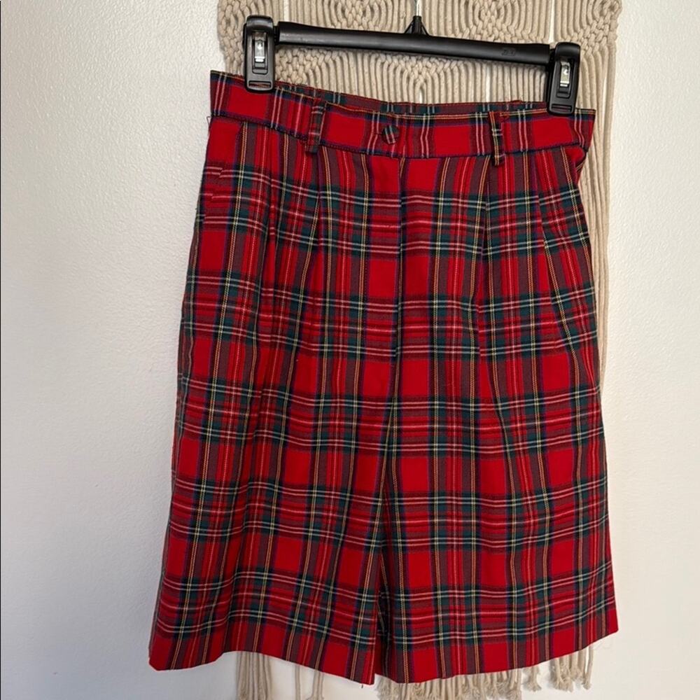 vintage the eagles eye super high waisted tartan plaid trouser shorts Women’s 8